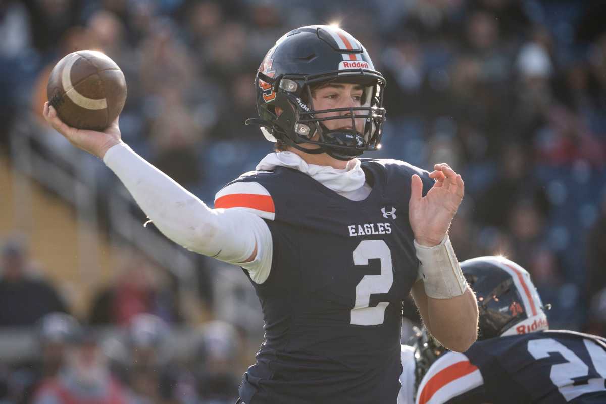 2026 5-star QB Jared Curtis during the state championship game in his freshman season. (Photo by George Walker IV of The Tennessean)